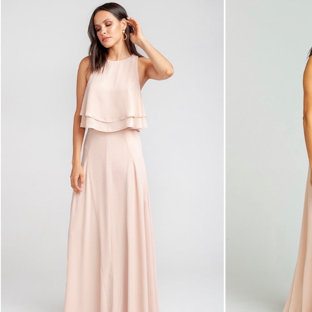 Dusty Blush Crisp Bridesmaid Dress